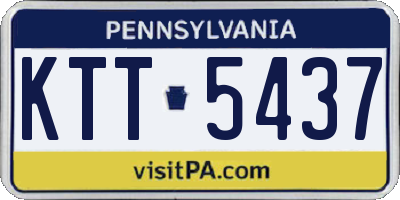 PA license plate KTT5437