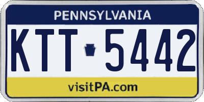 PA license plate KTT5442
