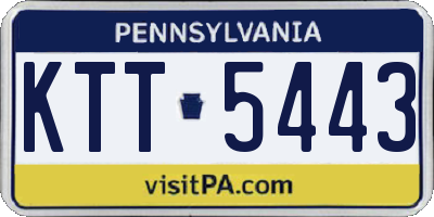 PA license plate KTT5443