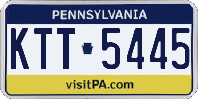 PA license plate KTT5445