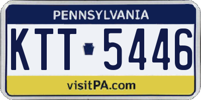 PA license plate KTT5446
