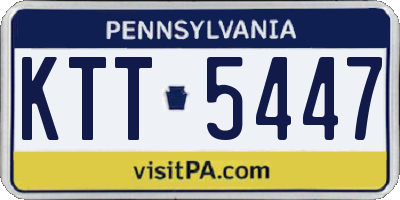 PA license plate KTT5447