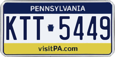 PA license plate KTT5449