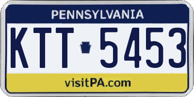 PA license plate KTT5453