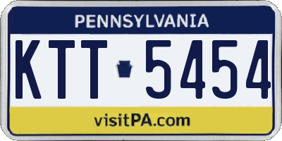 PA license plate KTT5454