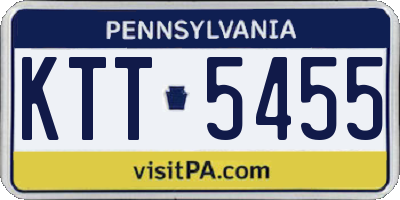PA license plate KTT5455