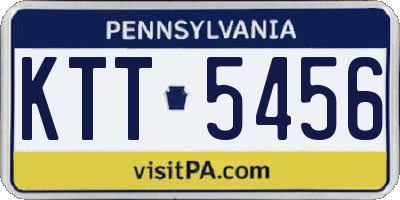 PA license plate KTT5456