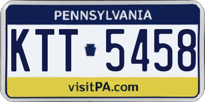 PA license plate KTT5458