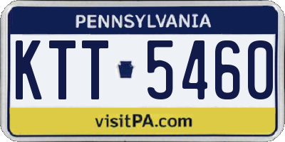 PA license plate KTT5460