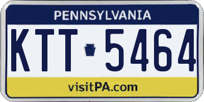 PA license plate KTT5464