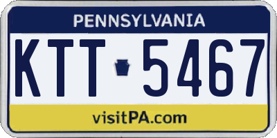 PA license plate KTT5467