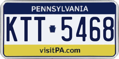 PA license plate KTT5468