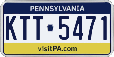 PA license plate KTT5471