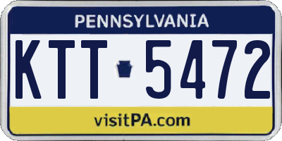 PA license plate KTT5472
