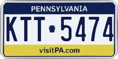 PA license plate KTT5474