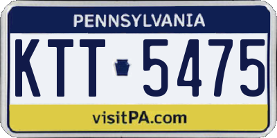 PA license plate KTT5475
