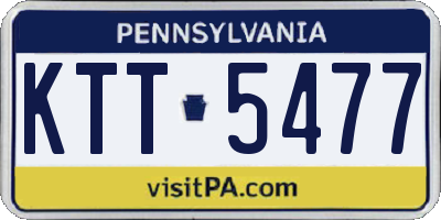 PA license plate KTT5477