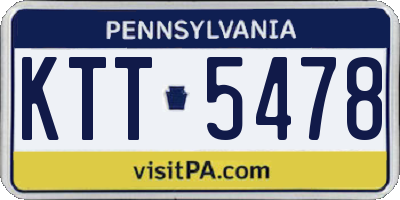 PA license plate KTT5478