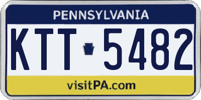 PA license plate KTT5482