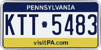 PA license plate KTT5483