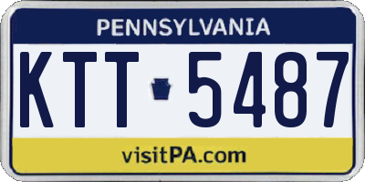 PA license plate KTT5487