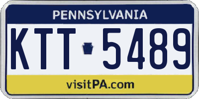 PA license plate KTT5489