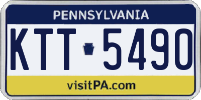 PA license plate KTT5490