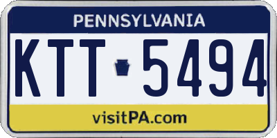 PA license plate KTT5494