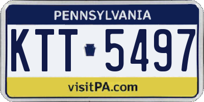 PA license plate KTT5497