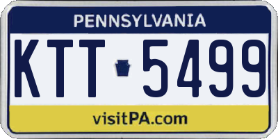 PA license plate KTT5499