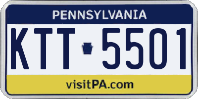 PA license plate KTT5501