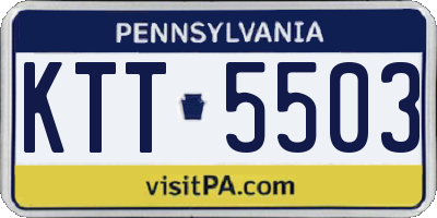 PA license plate KTT5503