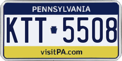 PA license plate KTT5508