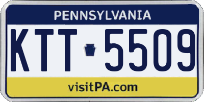 PA license plate KTT5509
