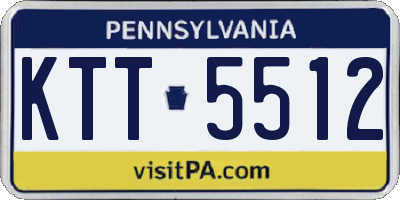 PA license plate KTT5512