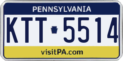 PA license plate KTT5514