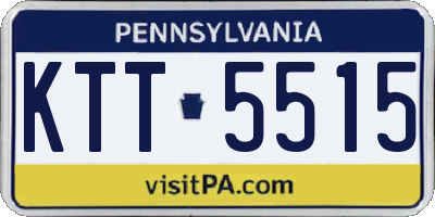 PA license plate KTT5515
