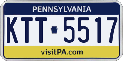 PA license plate KTT5517