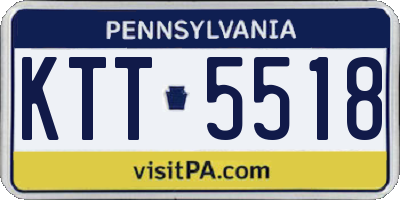 PA license plate KTT5518
