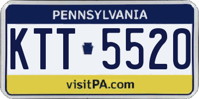 PA license plate KTT5520