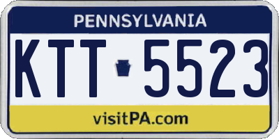 PA license plate KTT5523