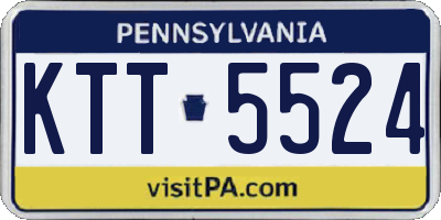PA license plate KTT5524