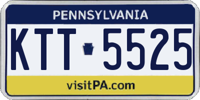 PA license plate KTT5525