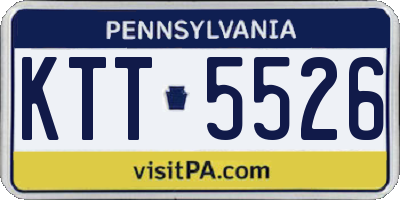 PA license plate KTT5526