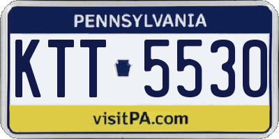 PA license plate KTT5530