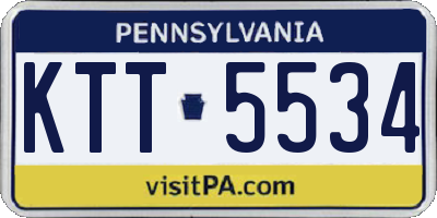 PA license plate KTT5534