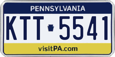 PA license plate KTT5541
