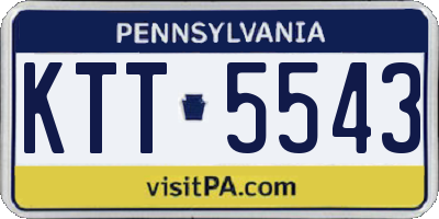 PA license plate KTT5543