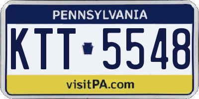 PA license plate KTT5548