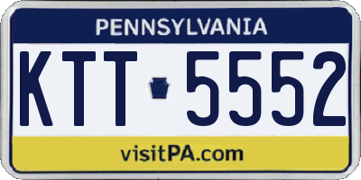 PA license plate KTT5552